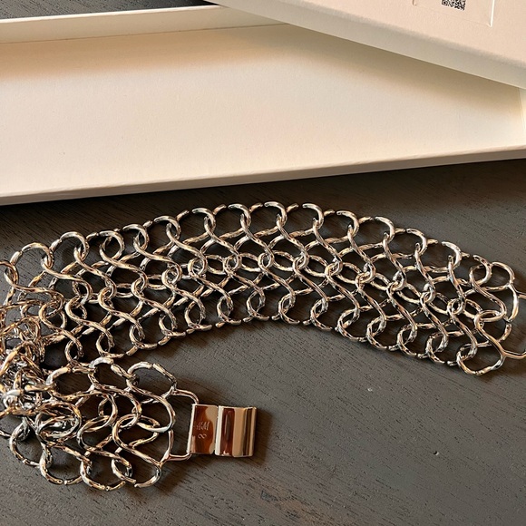 Silver chain link choker Necklace - Picture 7 of 10